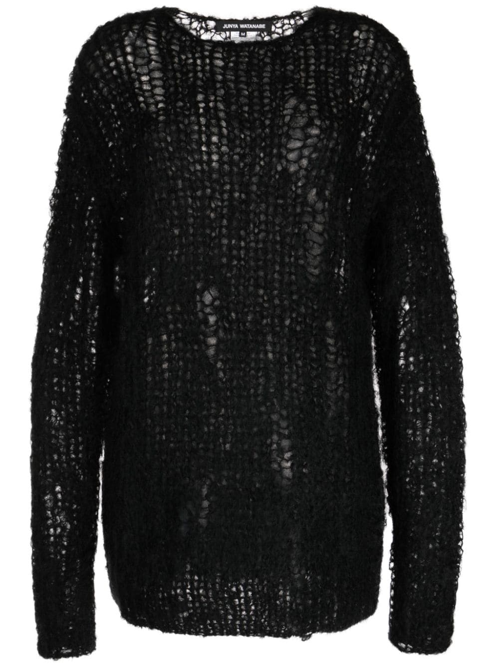 Junya Watanabe open-knit mohair-blend jumper - Black von Junya Watanabe