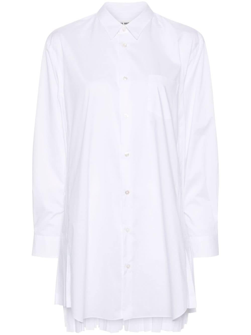 Junya Watanabe plissé poplin shirt - White von Junya Watanabe