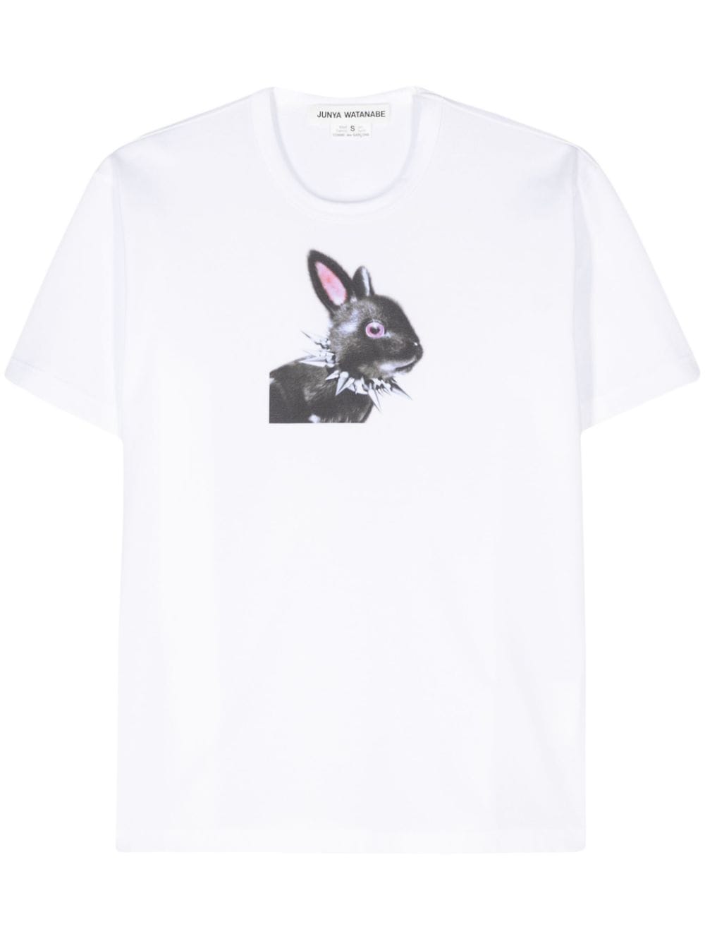 Junya Watanabe rabbit-print cotton T-shirt - White von Junya Watanabe