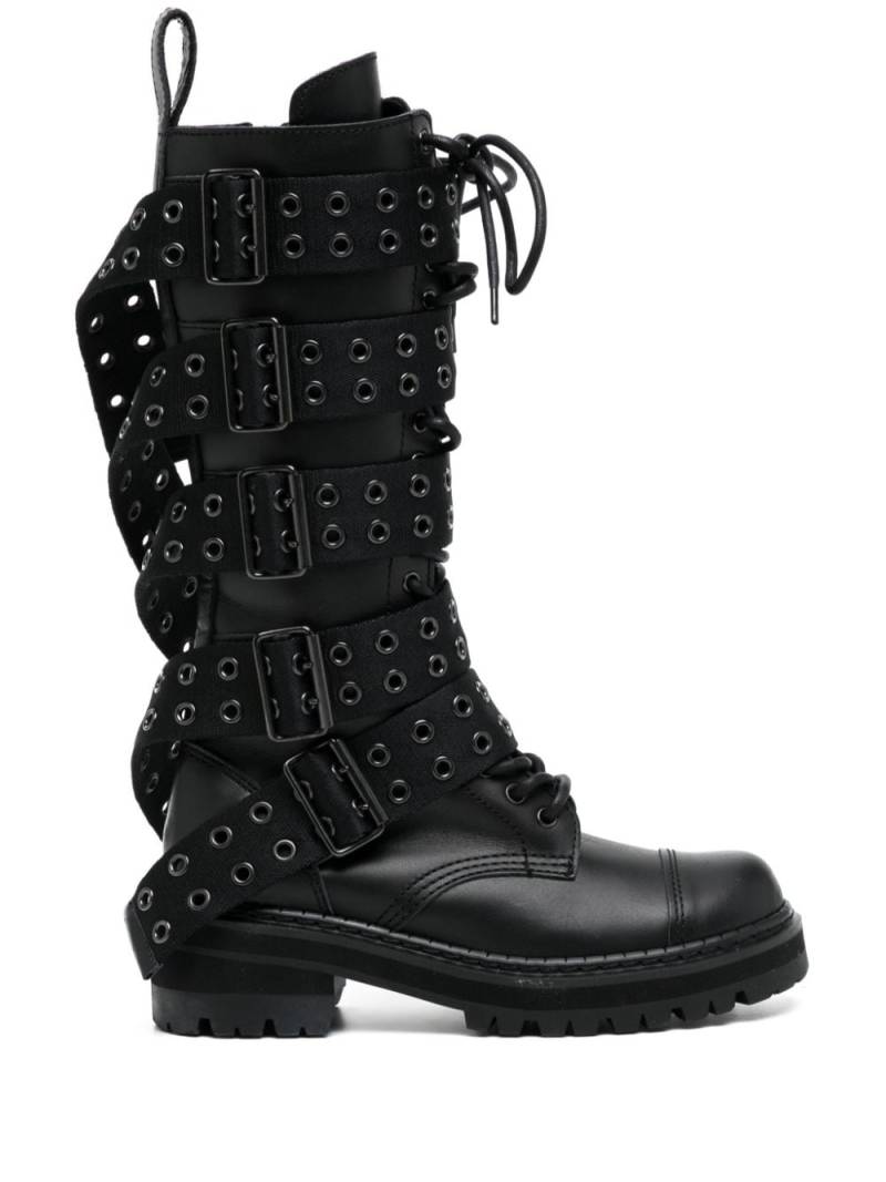 Junya Watanabe rivet-detail leather boots - Black von Junya Watanabe