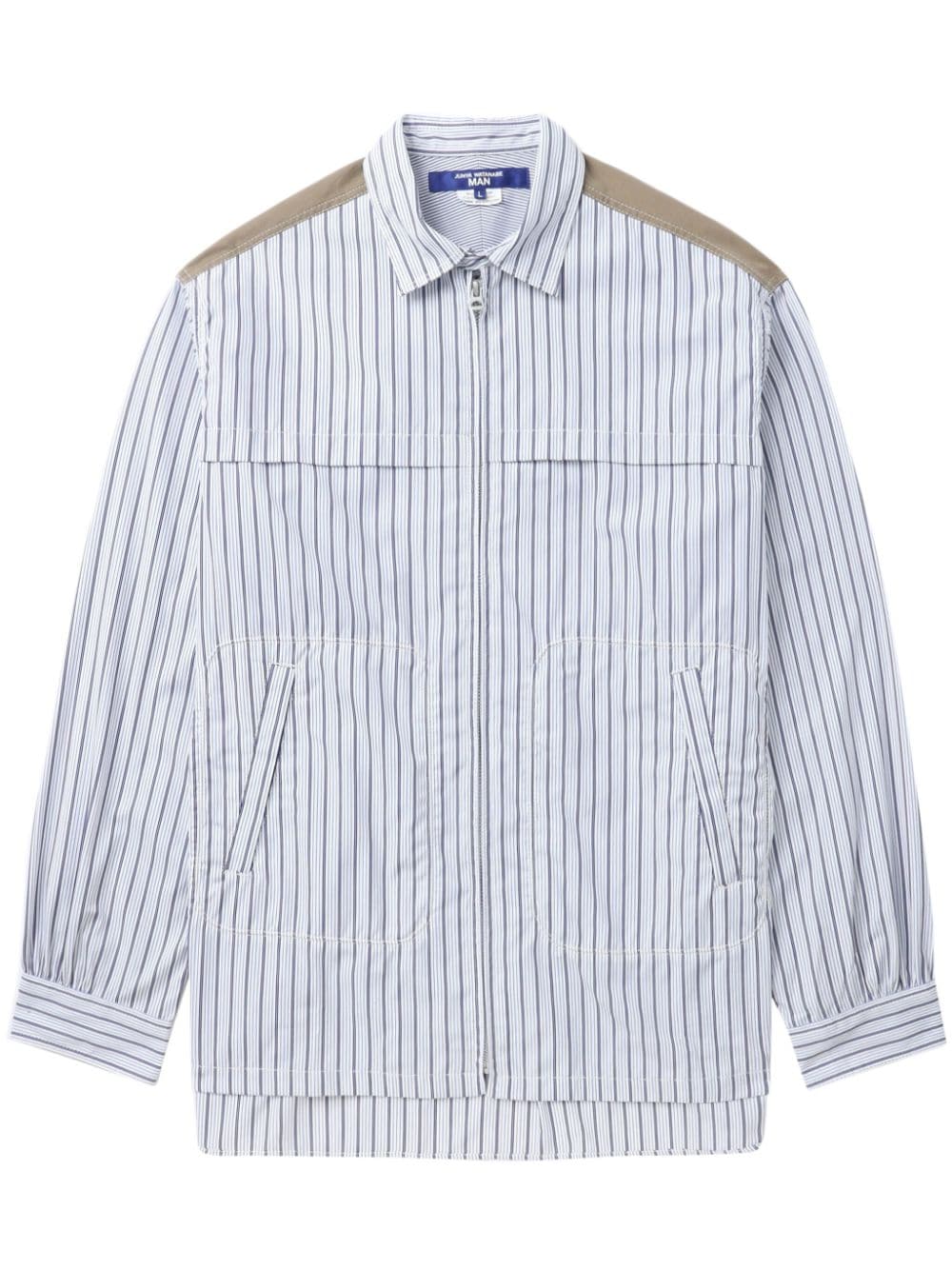 Junya Watanabe MAN striped cotton shirt - White von Junya Watanabe MAN