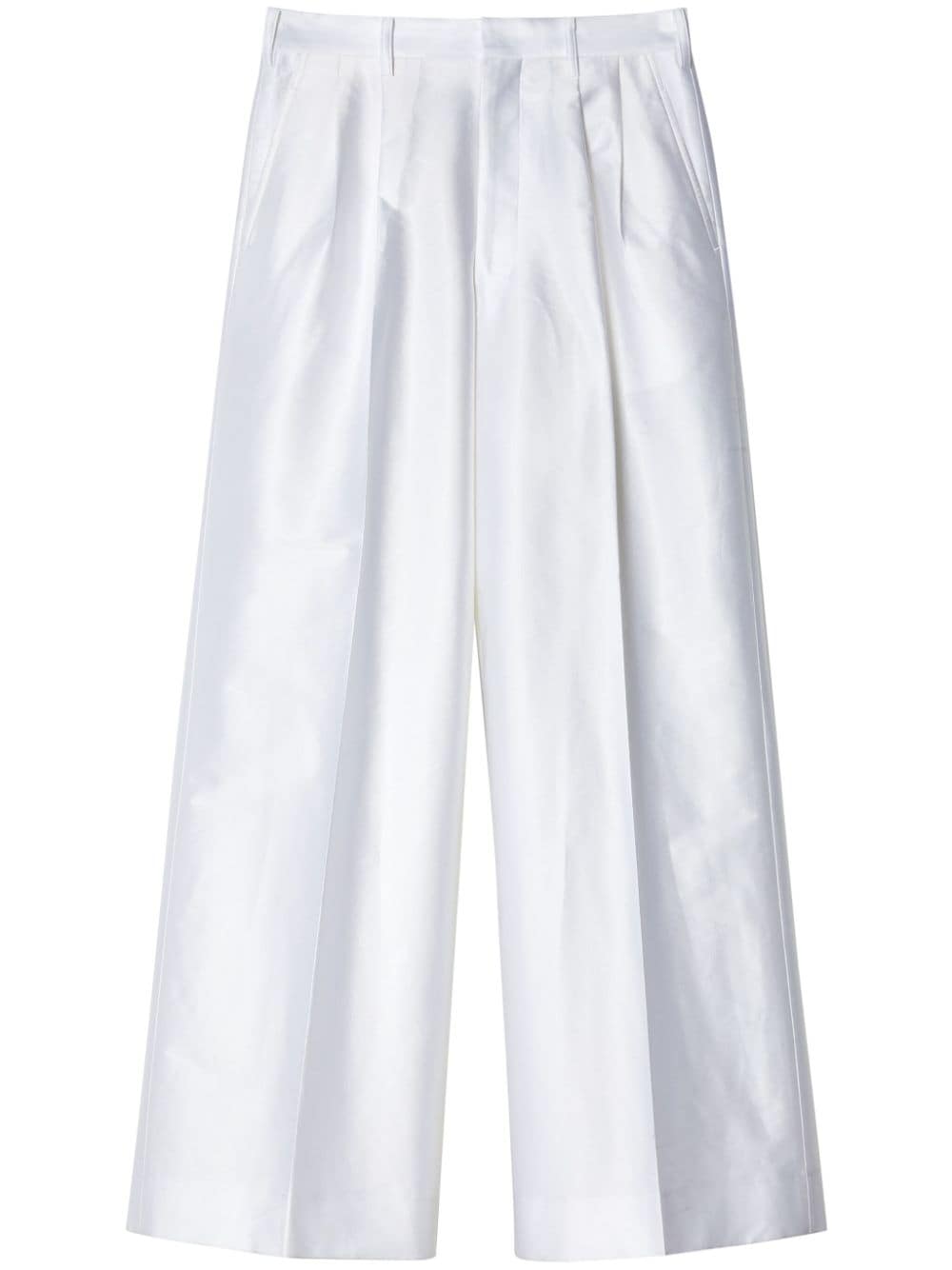 Junya Watanabe tailored satin trousers - White von Junya Watanabe