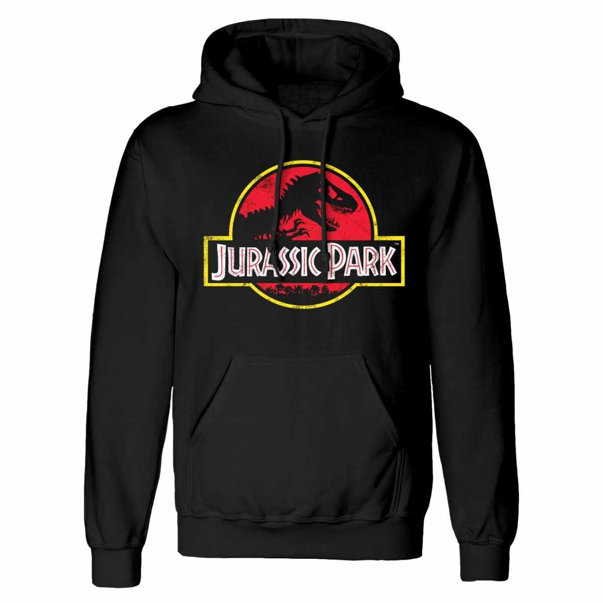 Classic Kapuzenpullover Damen Schwarz S von Jurassic Park