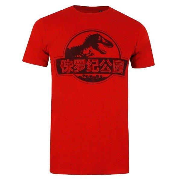 Tshirt Herren Rot Bunt S von Jurassic Park