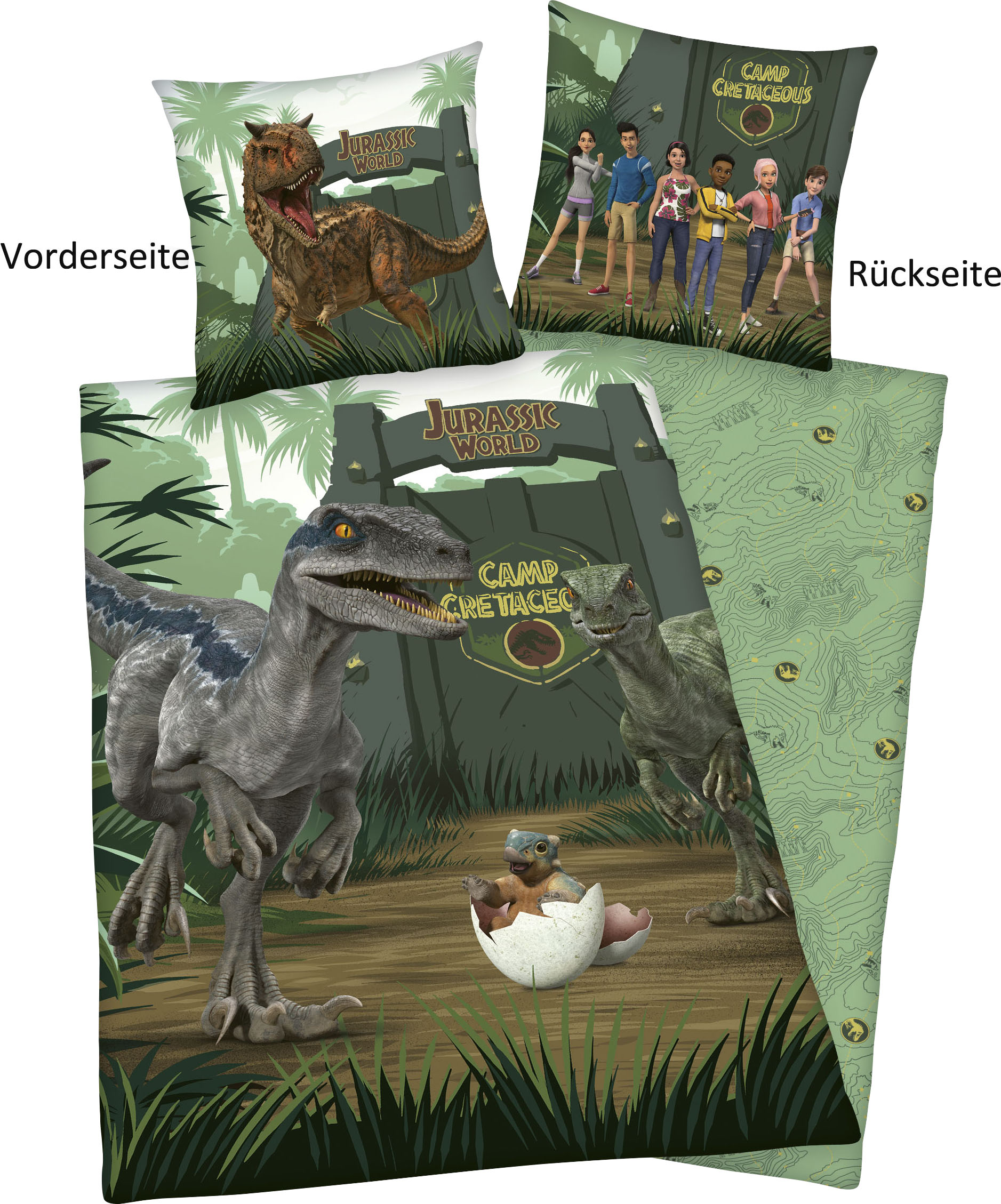 Jurassic World Kinderbettwäsche »Jurassic World Camp Cretaceous«, (2 tlg.) von Jurassic World