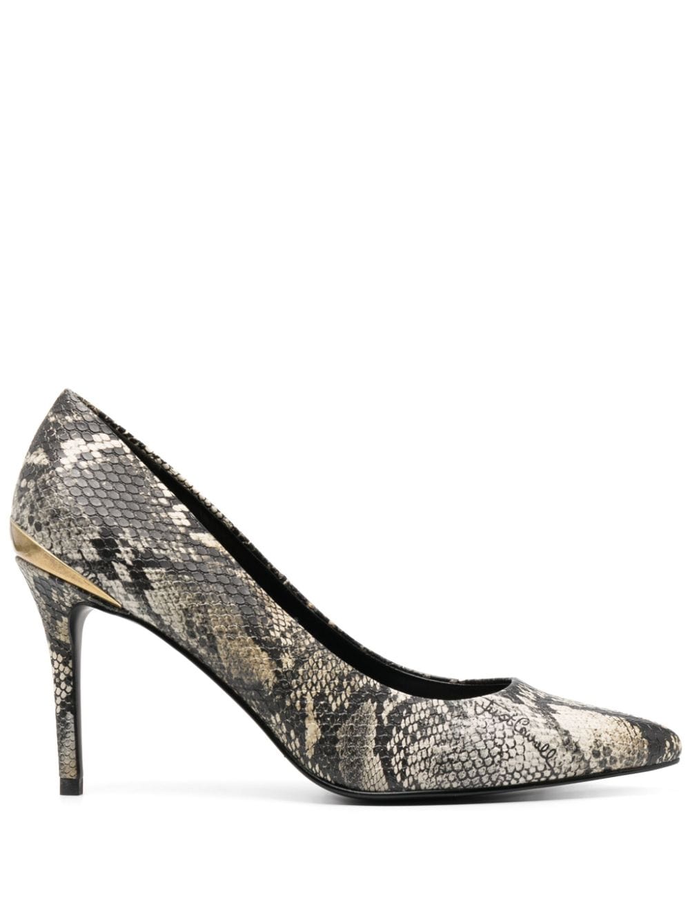 Just Cavalli 100mm snakeskin-effect pumps - Neutrals von Just Cavalli