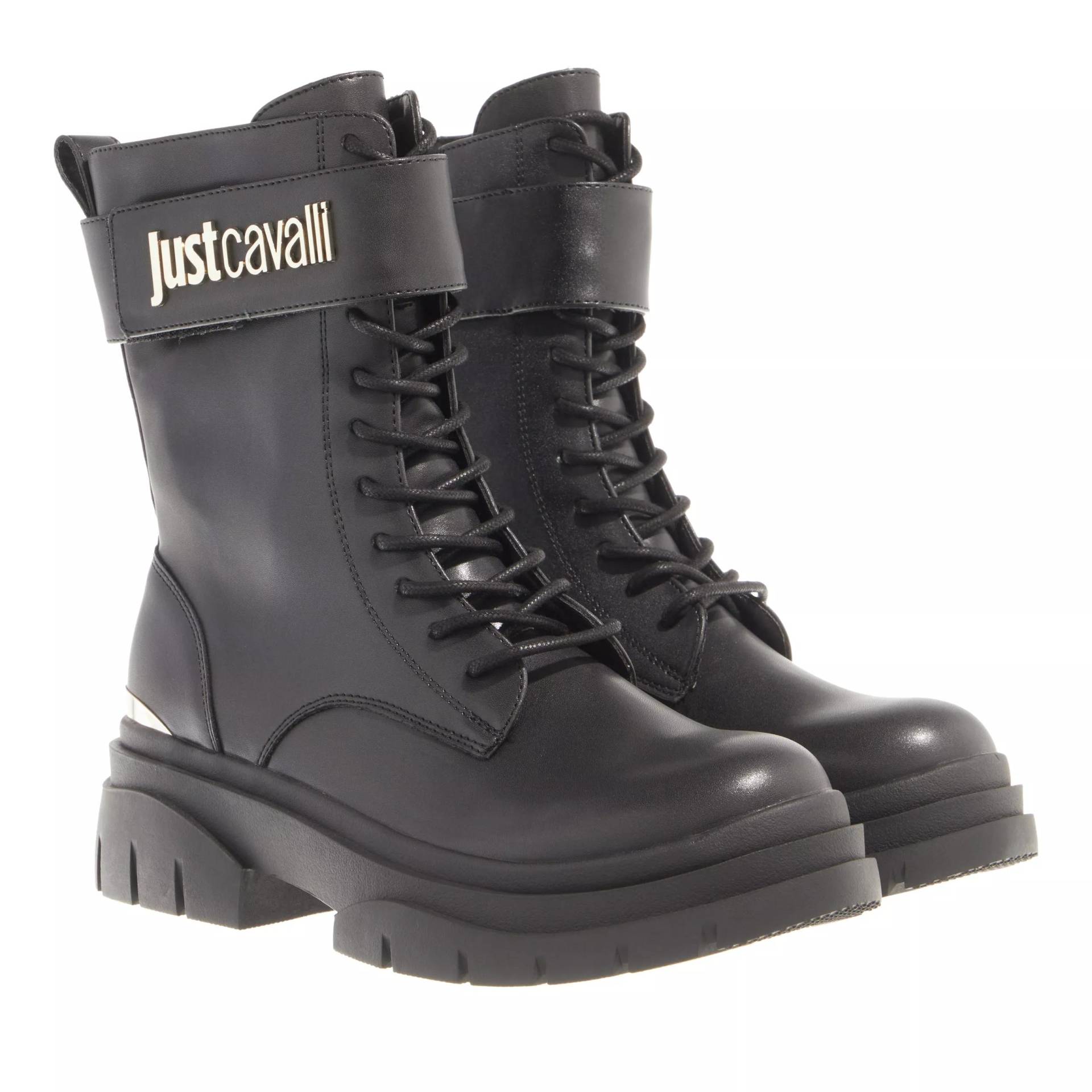 Just Cavalli Boots & Stiefeletten - Fondo Kani Kombat Dis. W6 Shoes - Gr. 36 (EU) - in Schwarz - für Damen von Just Cavalli