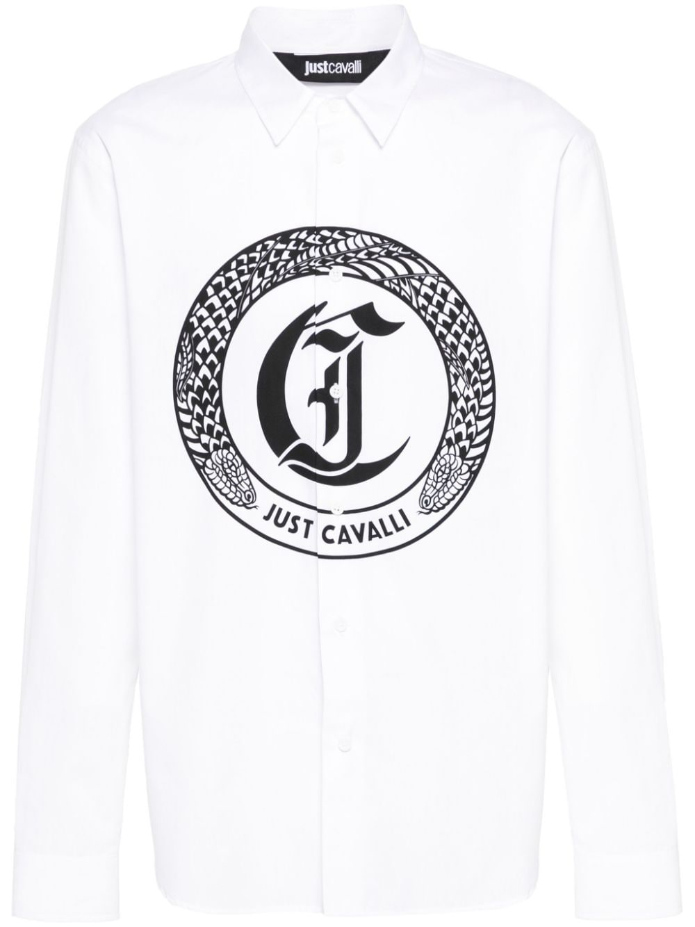Just Cavalli Gothic Snake-print shirt - White von Just Cavalli
