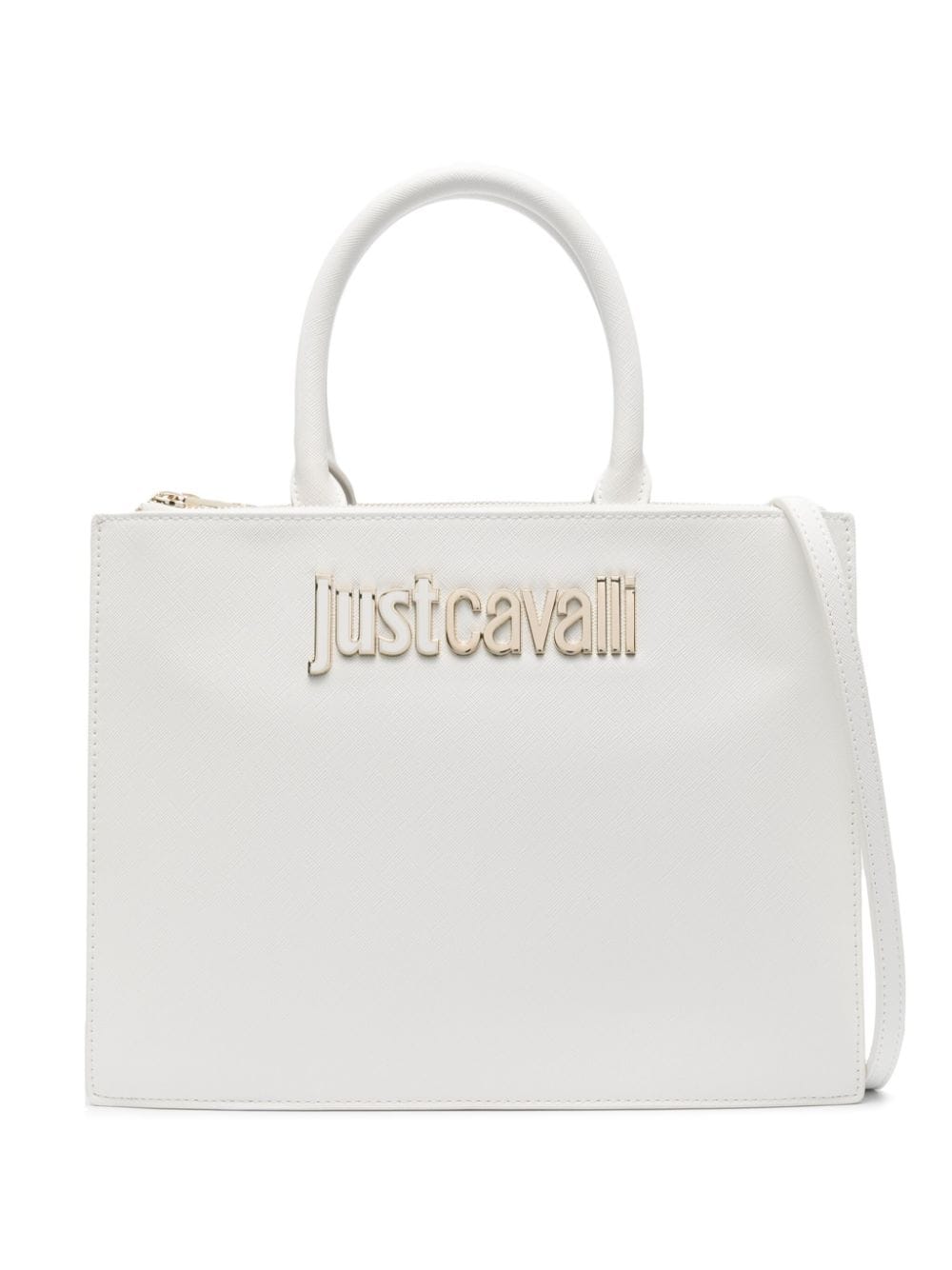 Just Cavalli Range B logo-lettering tote bag - White von Just Cavalli