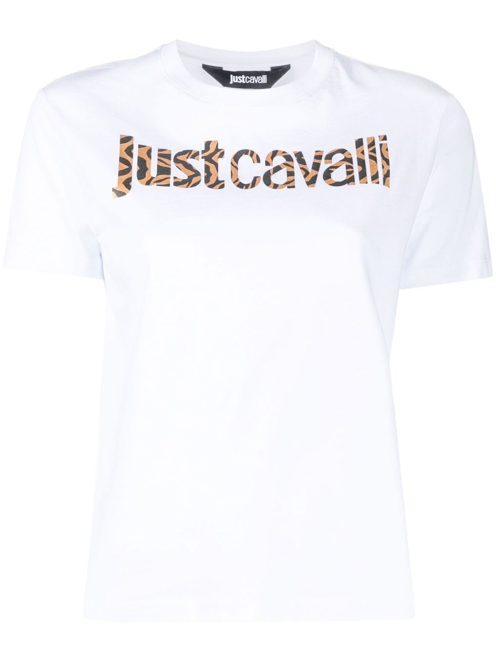 Just Cavalli animal-print-logo T-shirt - White von Just Cavalli