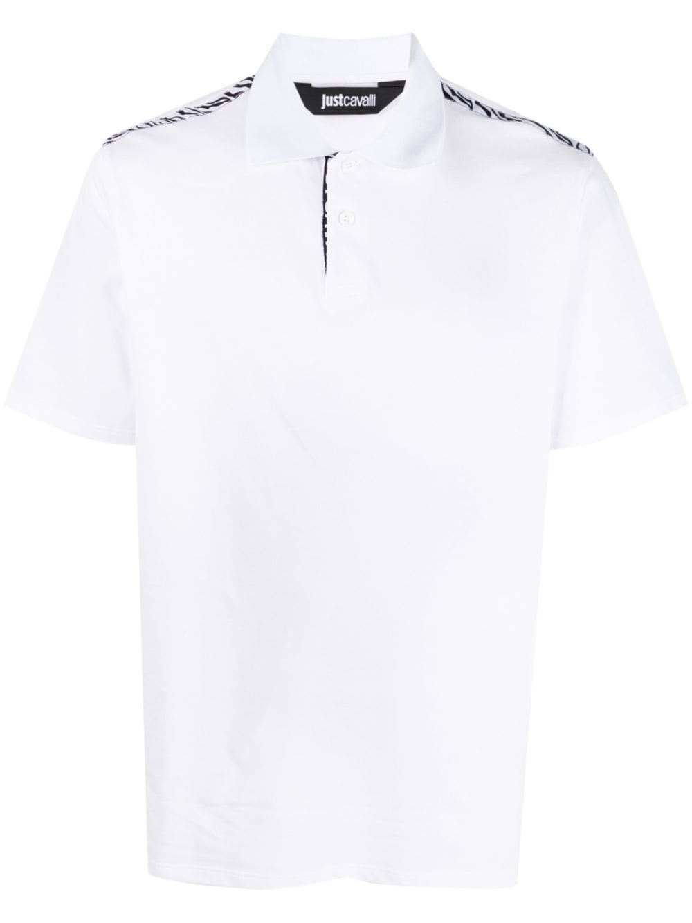 Just Cavalli animal-print piqué polo shirt - White von Just Cavalli