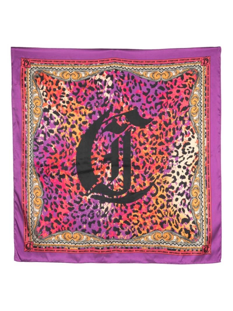 Just Cavalli animal-print square scarf - Pink von Just Cavalli