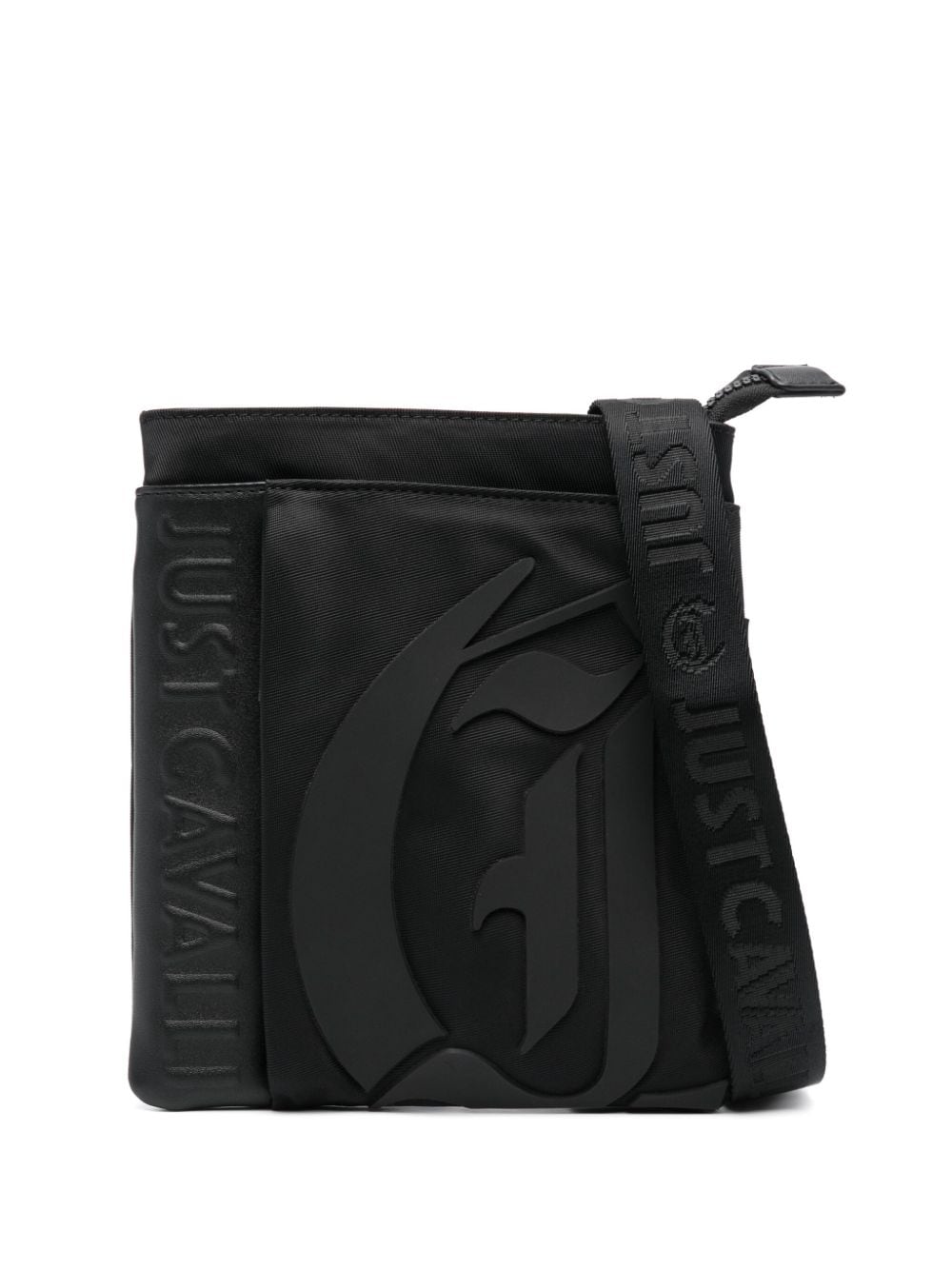 Just Cavalli appliqué-logo canvas bag - Black von Just Cavalli