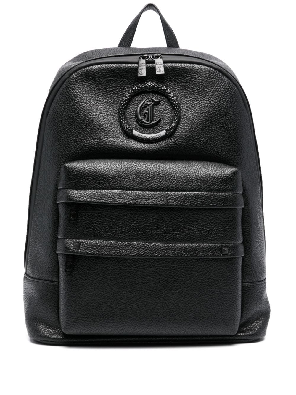 Just Cavalli appliqué-logo mesh-panel backpack - Black von Just Cavalli