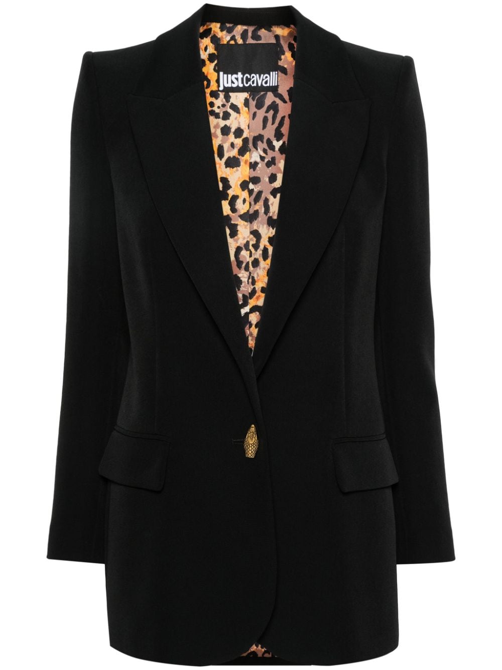 Just Cavalli crepe single-breasted blazer - Black von Just Cavalli