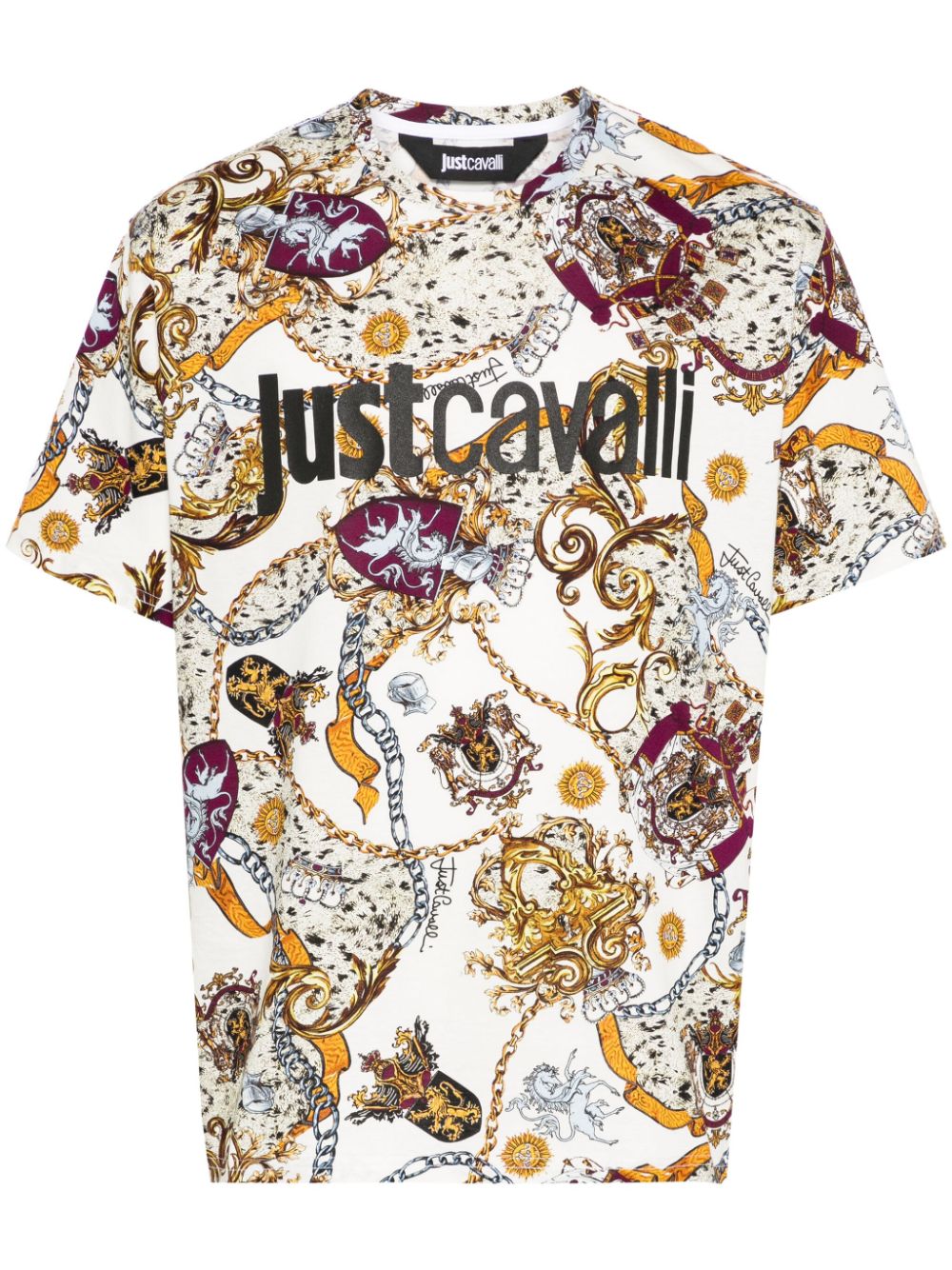 Just Cavalli graphic-print cotton T-shirt - White von Just Cavalli