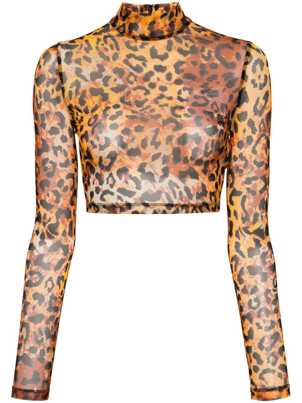 Just Cavalli leopard-print cropped top - Orange von Just Cavalli