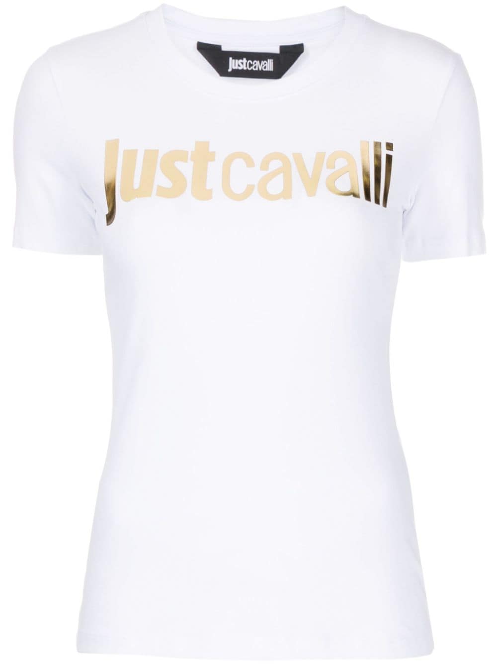 Just Cavalli logo-embossed round-neck T-shirt - White von Just Cavalli