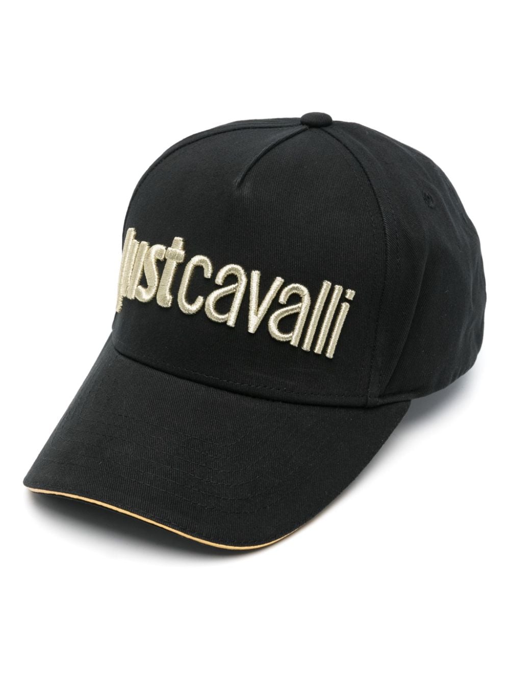 Just Cavalli logo-embroidered cotton cap - Black von Just Cavalli