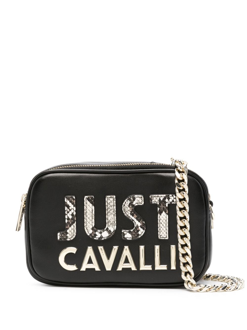 Just Cavalli logo-lettering cross body bag - Black von Just Cavalli