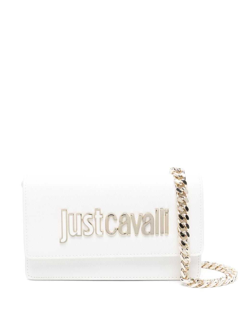 Just Cavalli logo-lettering shoulder strap - White von Just Cavalli