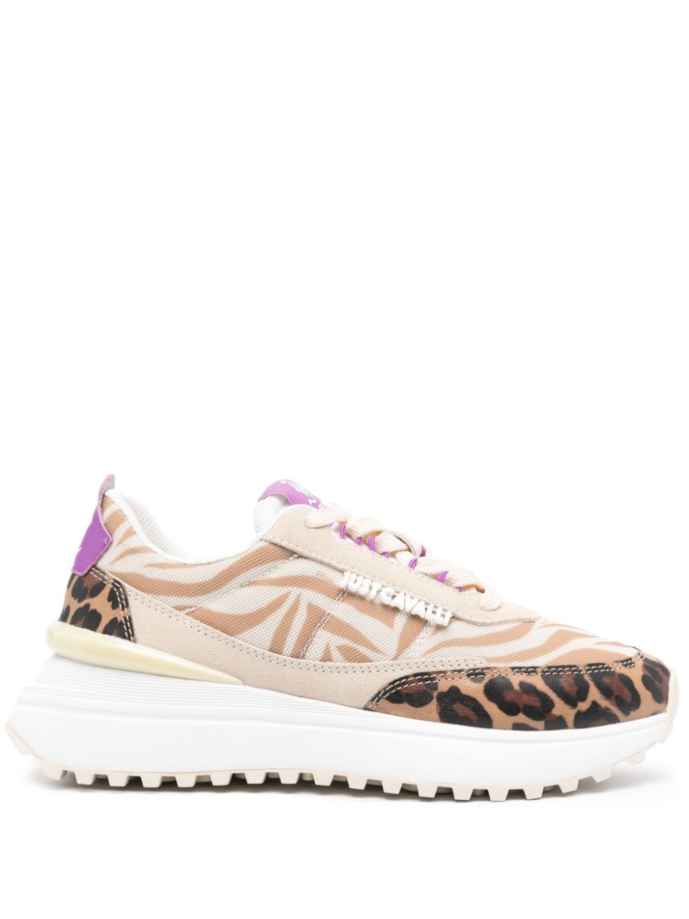 Just Cavalli logo-patch low-top sneakers - Neutrals von Just Cavalli