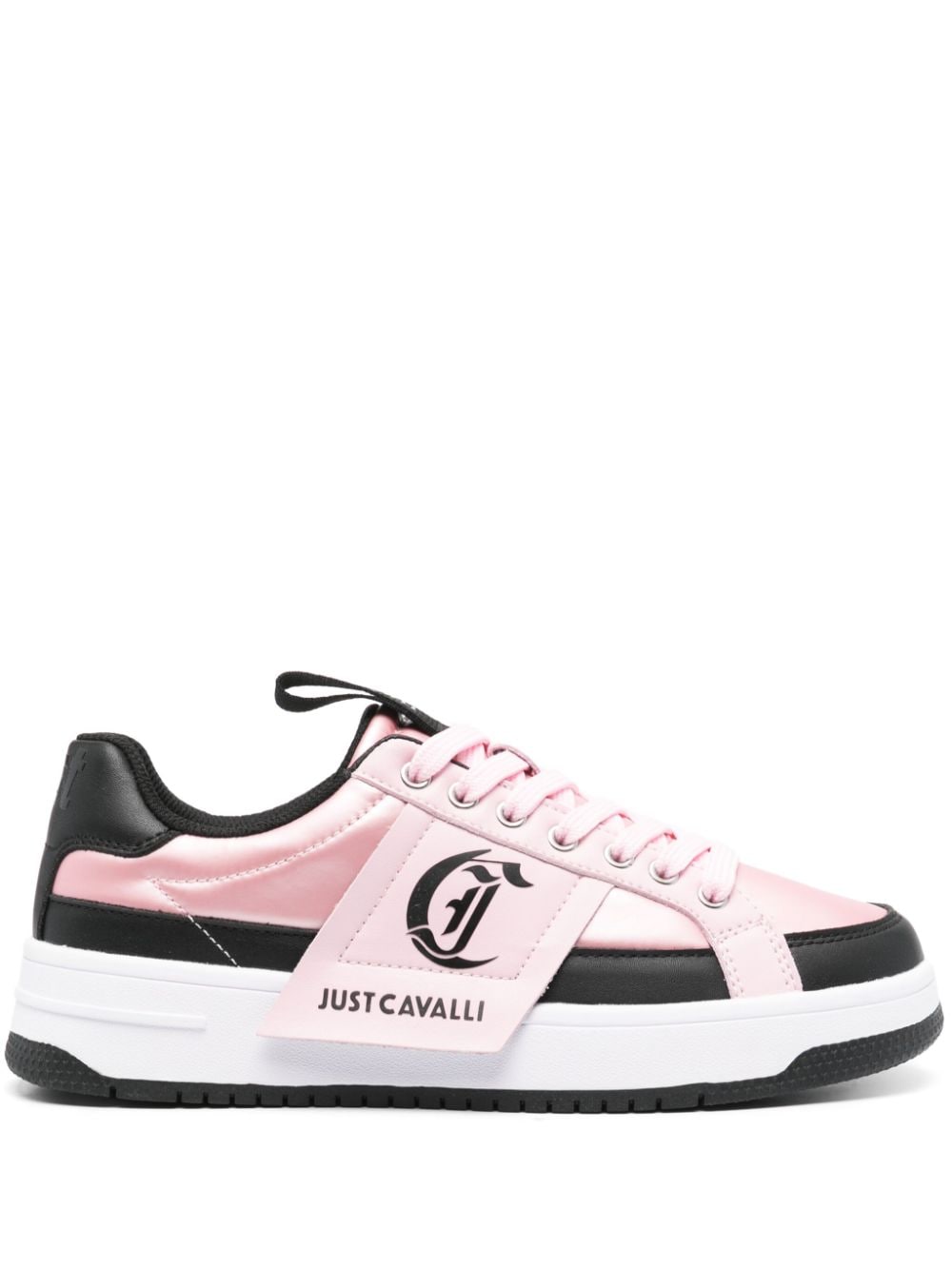 Just Cavalli logo-patch panelled sneakers - Pink von Just Cavalli