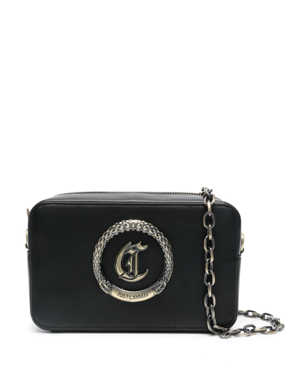 Just Cavalli logo-plaque cross body bag - Black von Just Cavalli