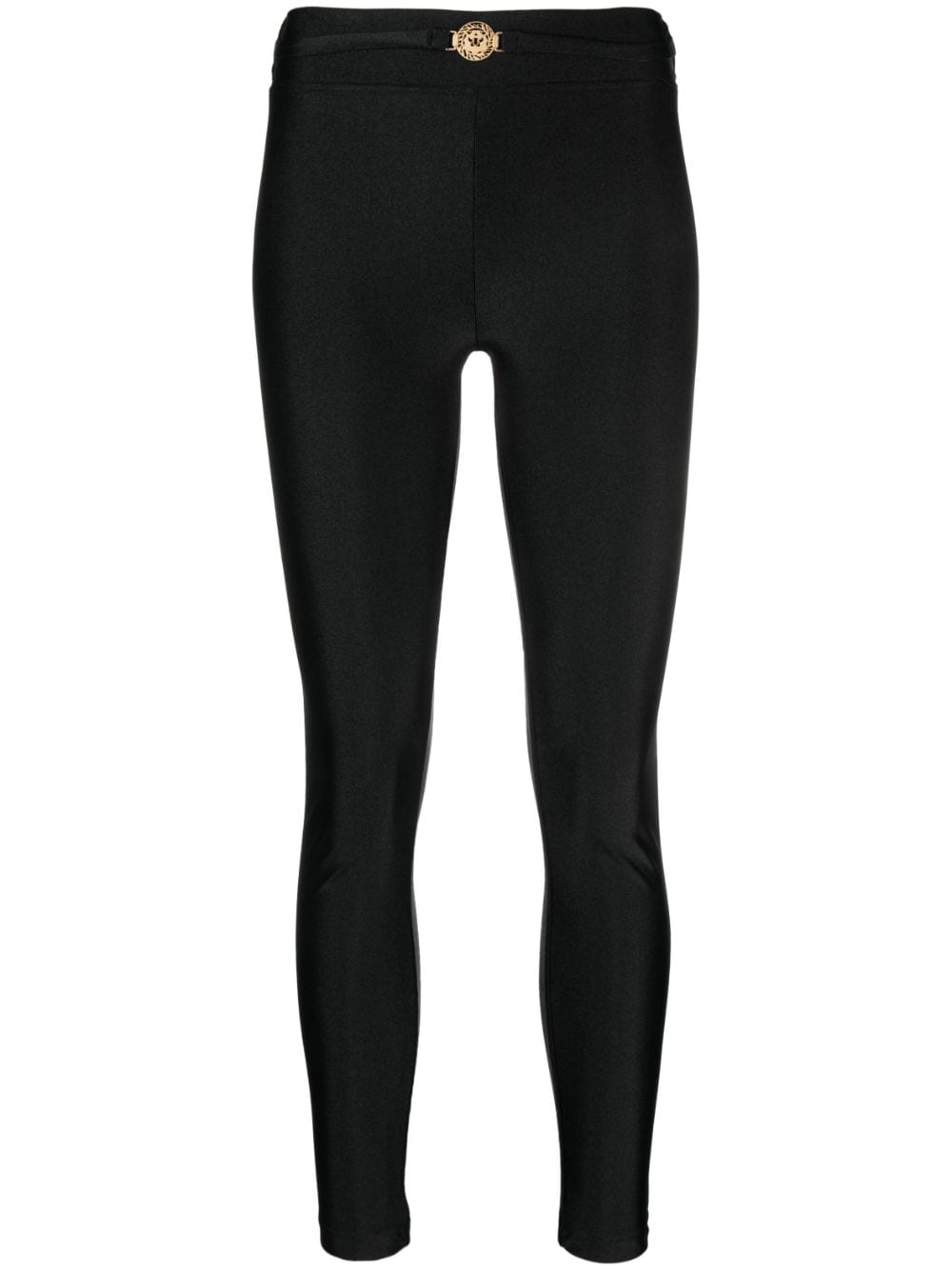 Just Cavalli logo-plaque mid-rise leggings - Black von Just Cavalli