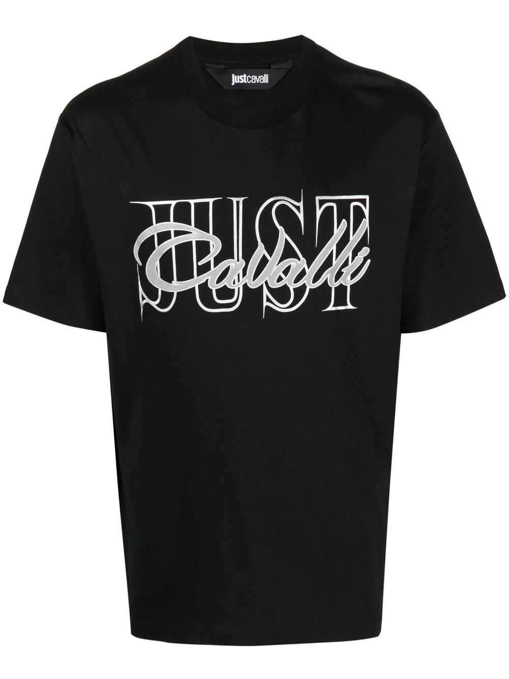 Just Cavalli logo-print cotton T-shirt - Black von Just Cavalli