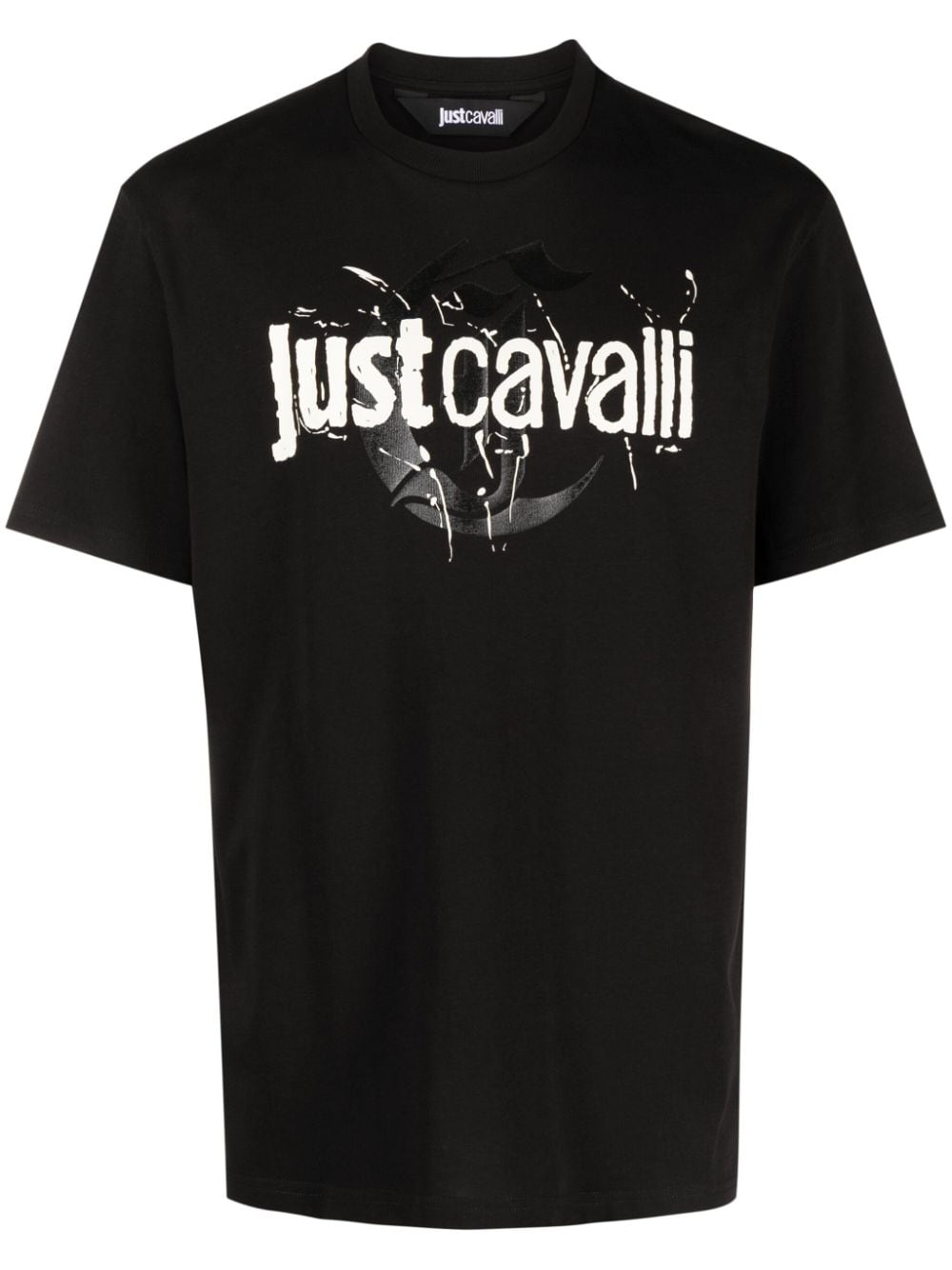 Just Cavalli logo-print cotton T-shirt - Black von Just Cavalli