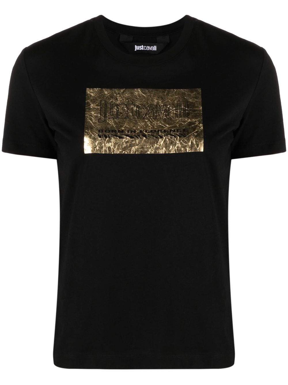 Just Cavalli logo-print cotton T-shirt - Black von Just Cavalli