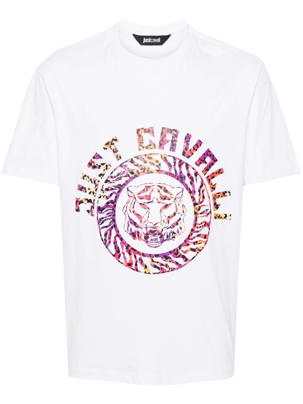 Just Cavalli logo-print cotton T-shirt - White von Just Cavalli