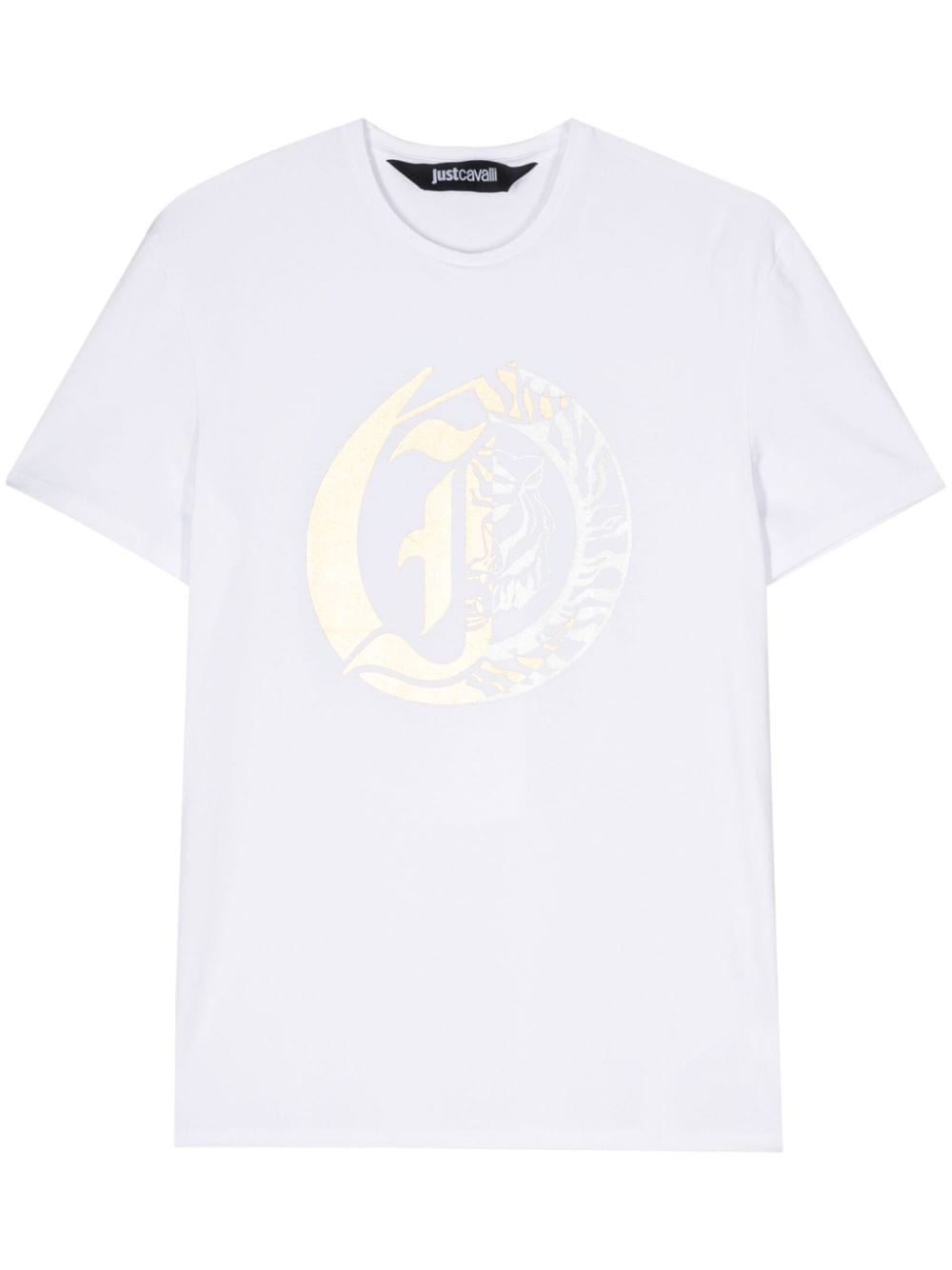 Just Cavalli logo-print cotton T-shirt - White von Just Cavalli