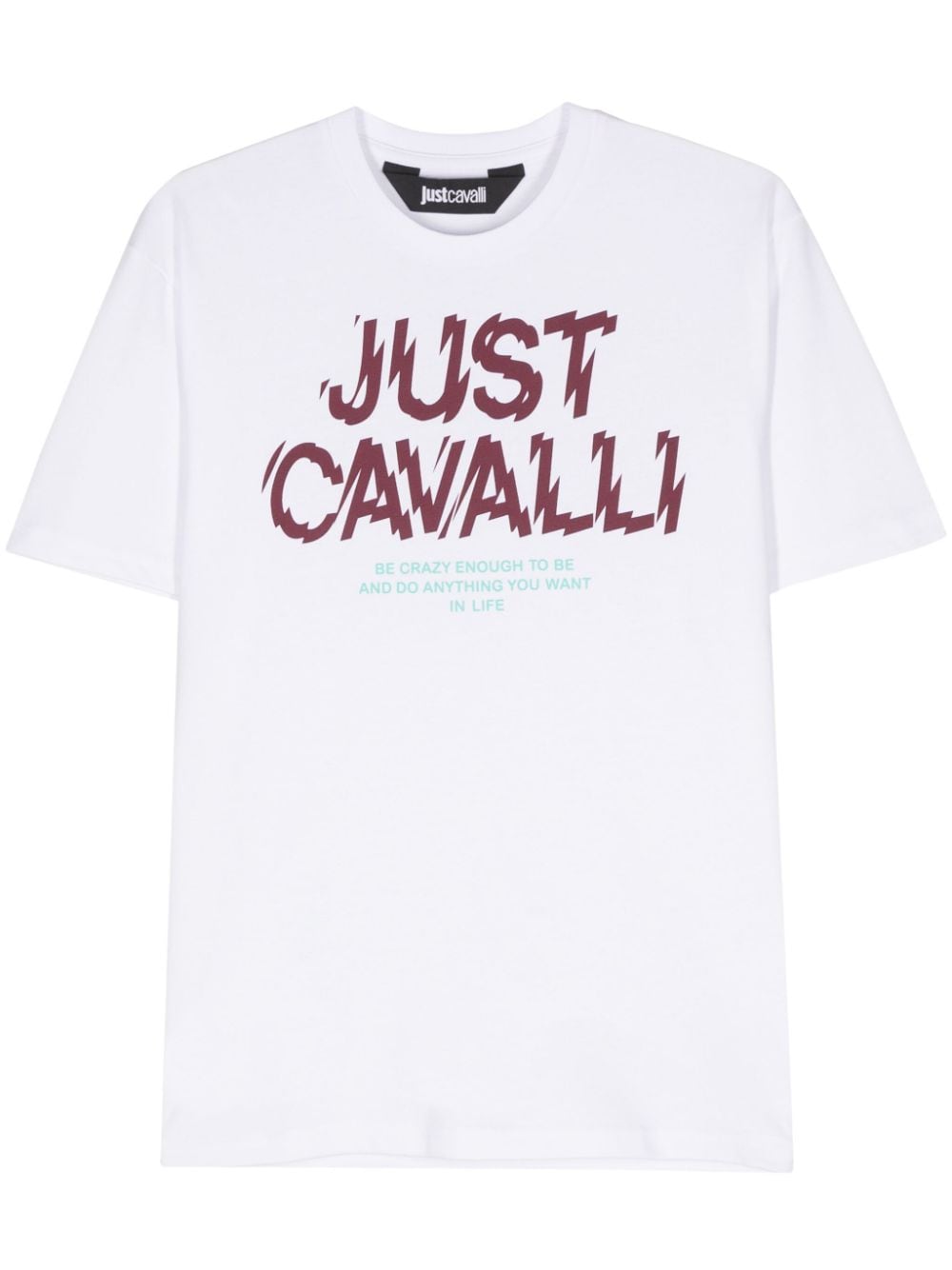 Just Cavalli logo-print cotton T-shirt - White von Just Cavalli