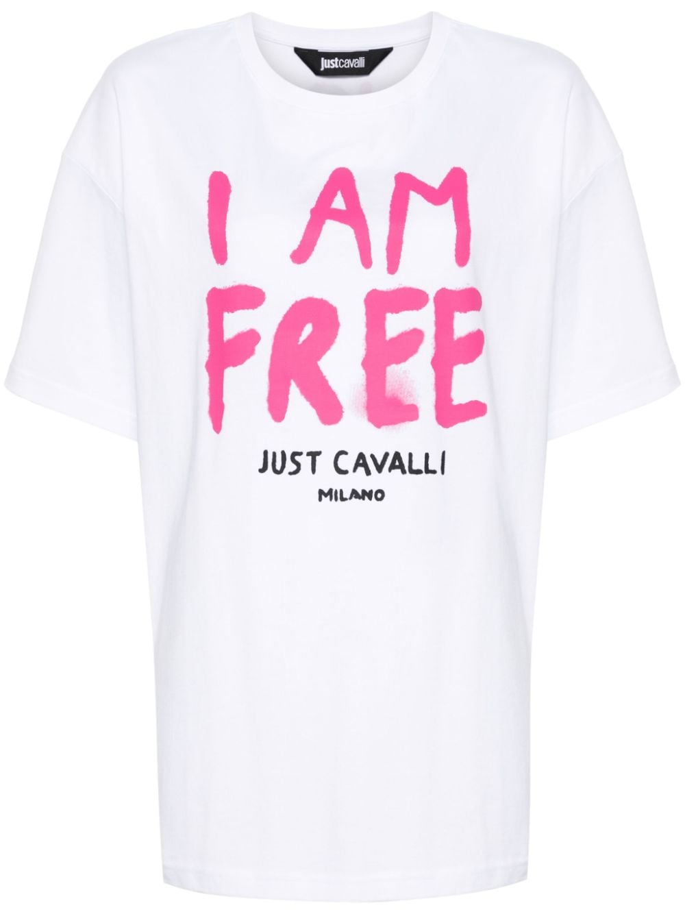 Just Cavalli logo-print cotton T-shirt - White von Just Cavalli