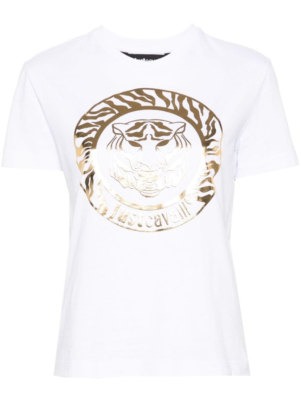 Just Cavalli logo-print cotton T-shirt - White von Just Cavalli