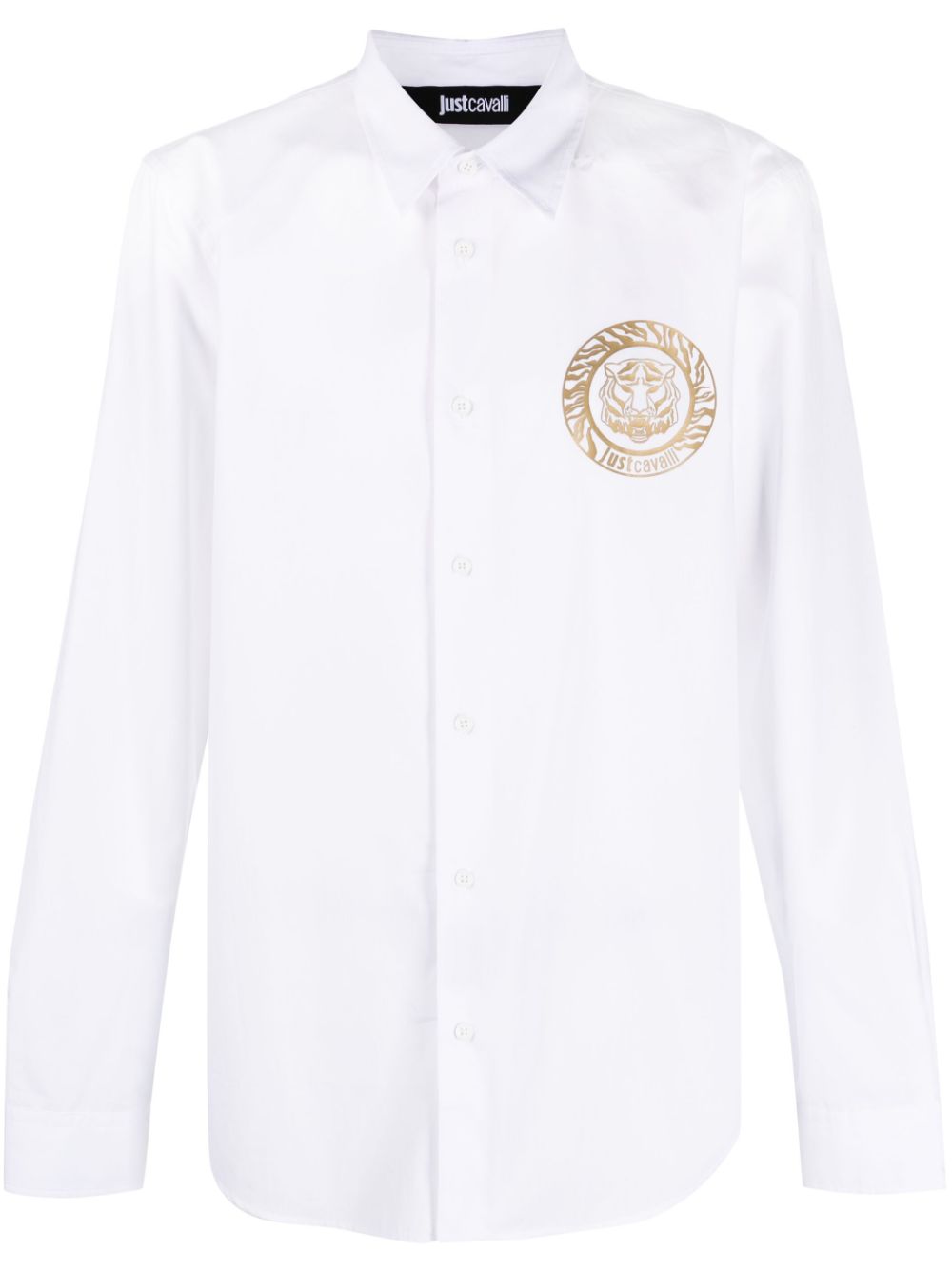 Just Cavalli logo-print cotton shirt - White von Just Cavalli