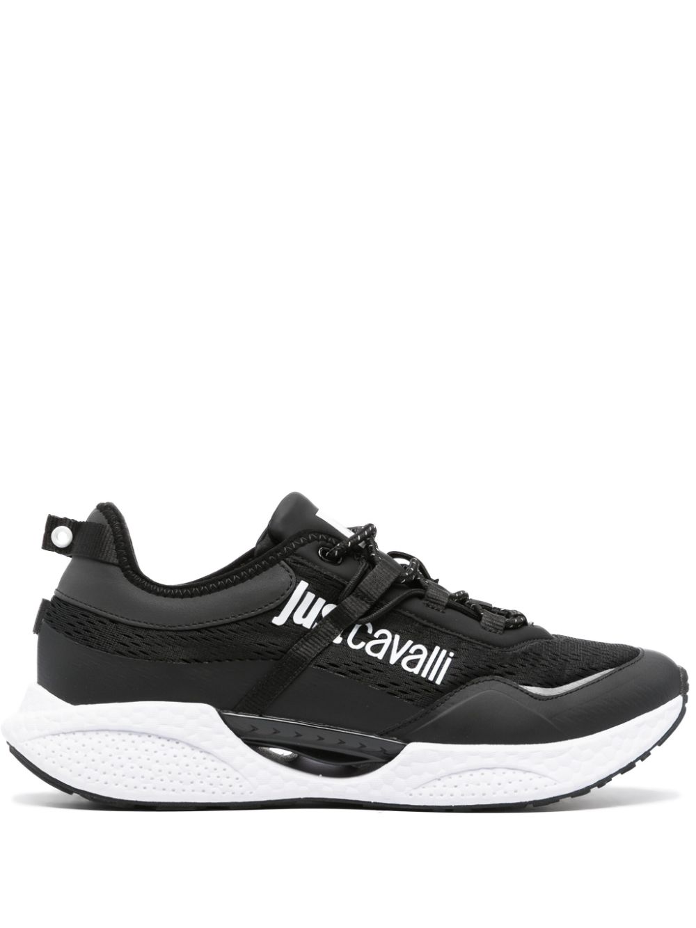 Just Cavalli logo-print panelled sneakers - Black von Just Cavalli