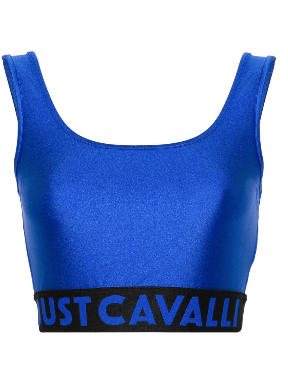 Just Cavalli logo-underband crop top - Blue von Just Cavalli