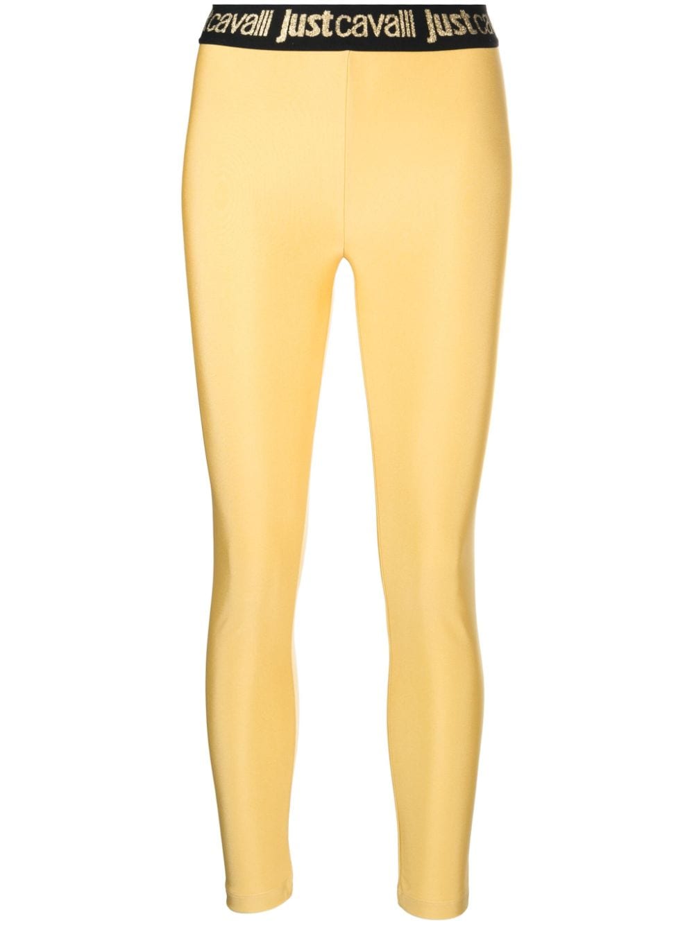 Just Cavalli logo-waistband high-waist leggings - Yellow von Just Cavalli