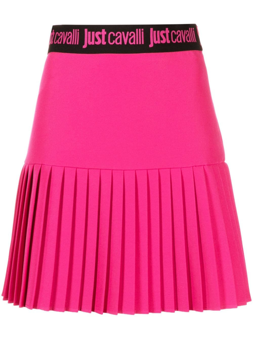 Just Cavalli logo-waistband pleated miniskirt - Pink von Just Cavalli