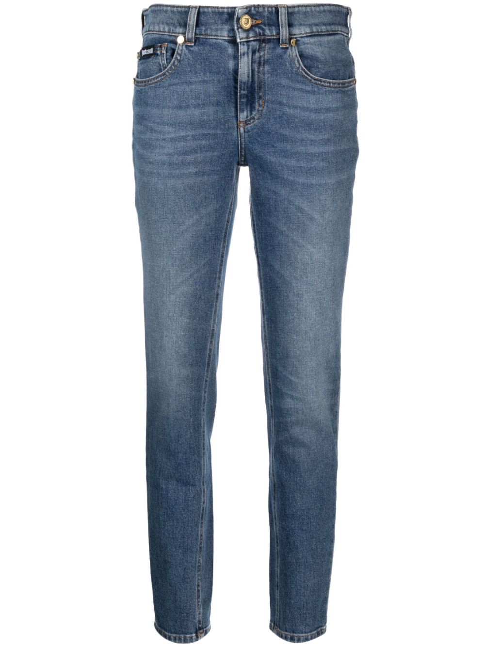 Just Cavalli low-rise stretch-cotton skinny jeans - Blue von Just Cavalli