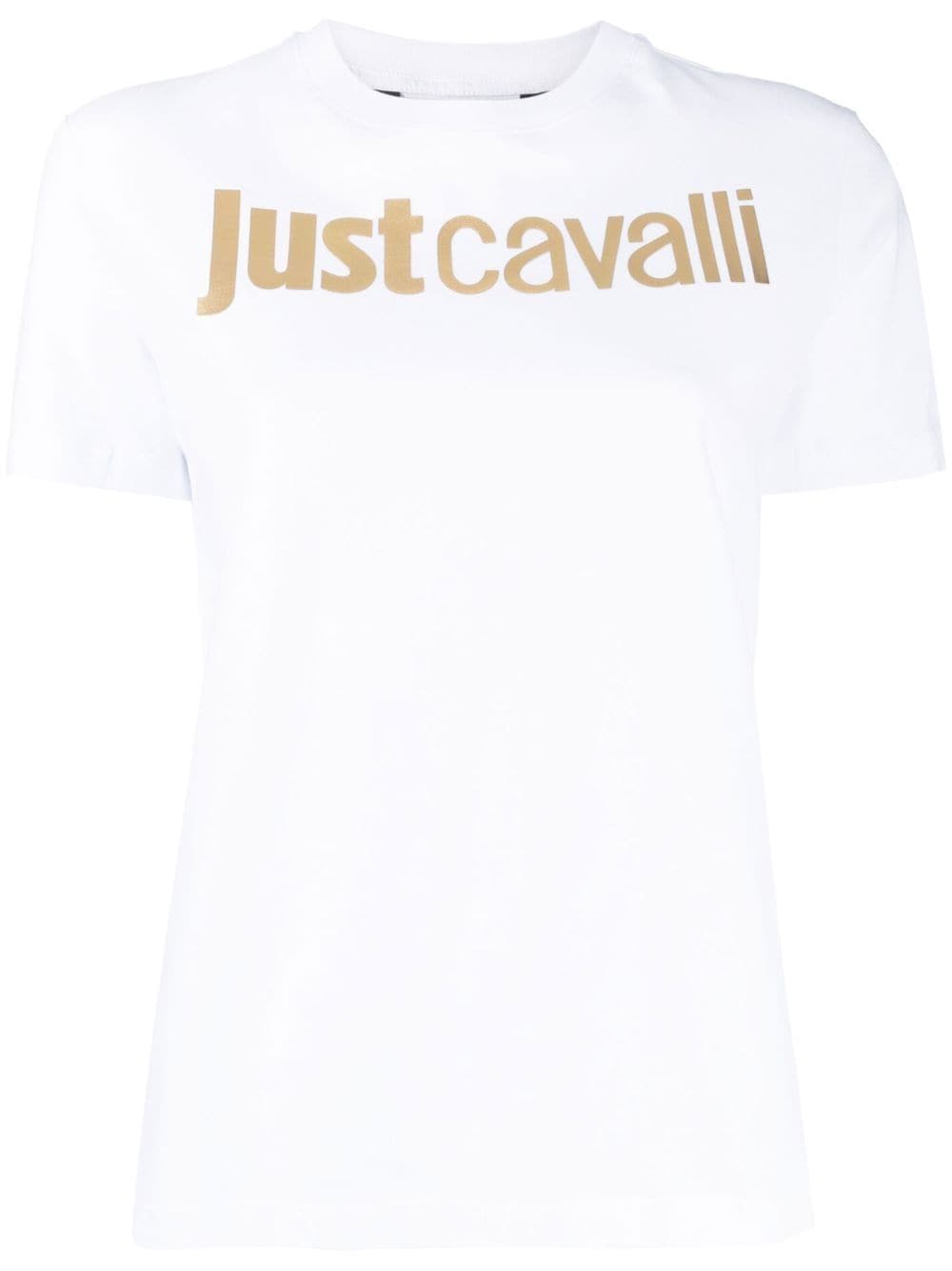 Just Cavalli metallic-logo T-shirt - White von Just Cavalli