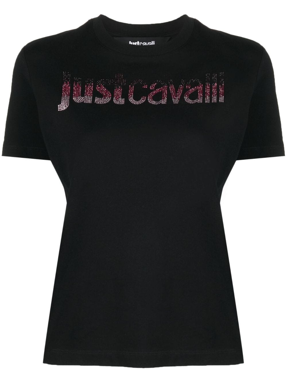 Just Cavalli rhinestone-embellished cotton T-shirt - Black von Just Cavalli