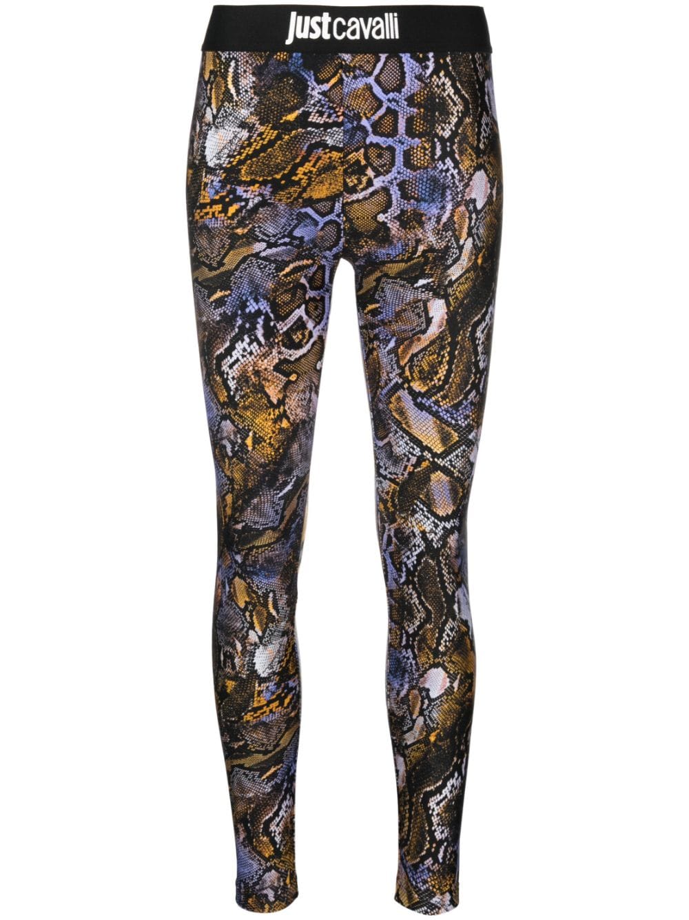 Just Cavalli snakeskin-print elasticated leggings - Blue von Just Cavalli