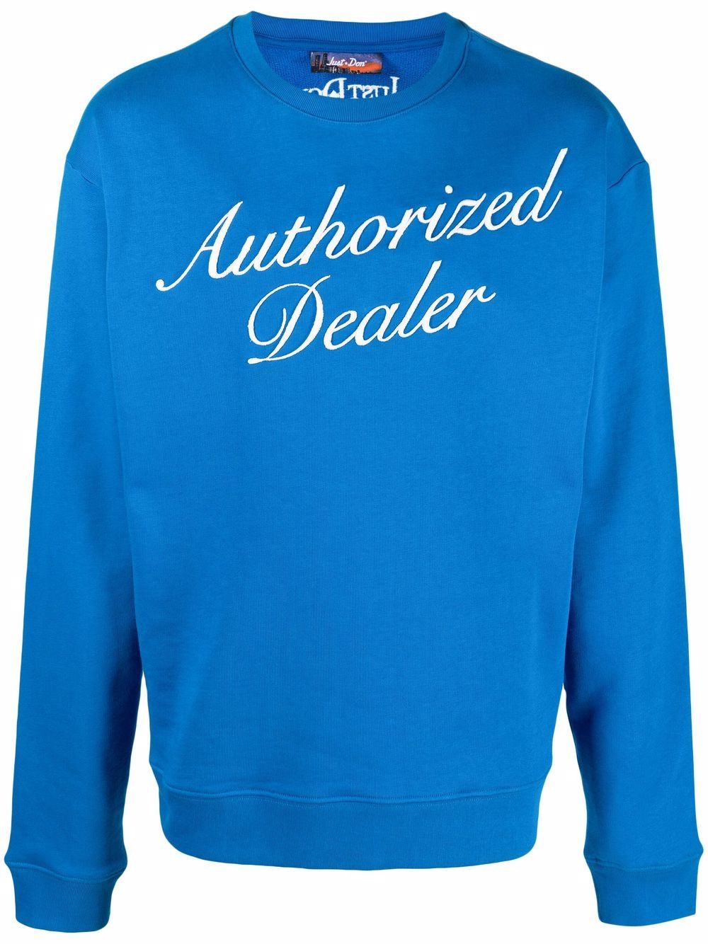 Just Don Authorized Dealer-print rib-trimmed sweatshirt - Blue von Just Don