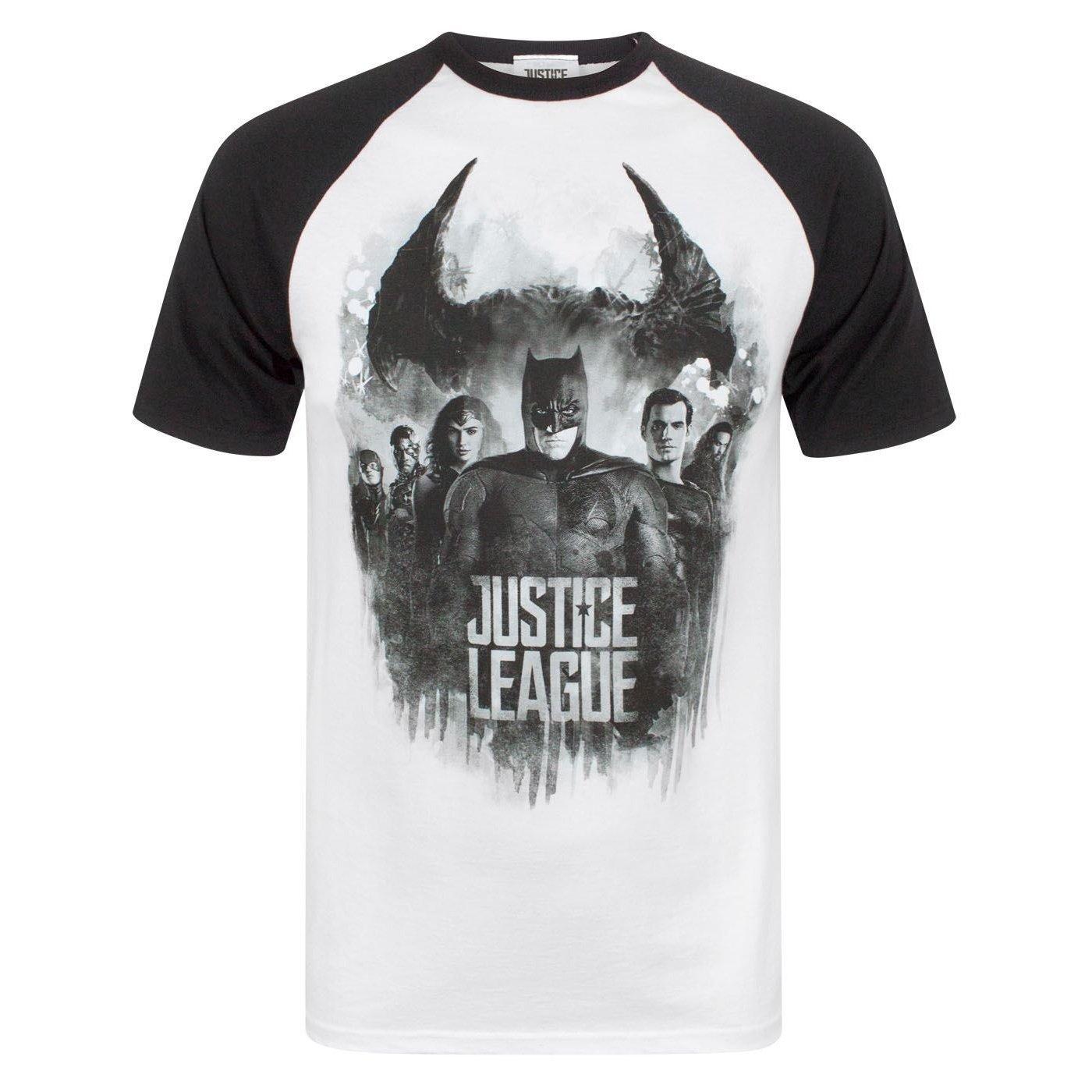 Charakter Line Up Raglan Tshirt Herren Multicolor S von Justice League