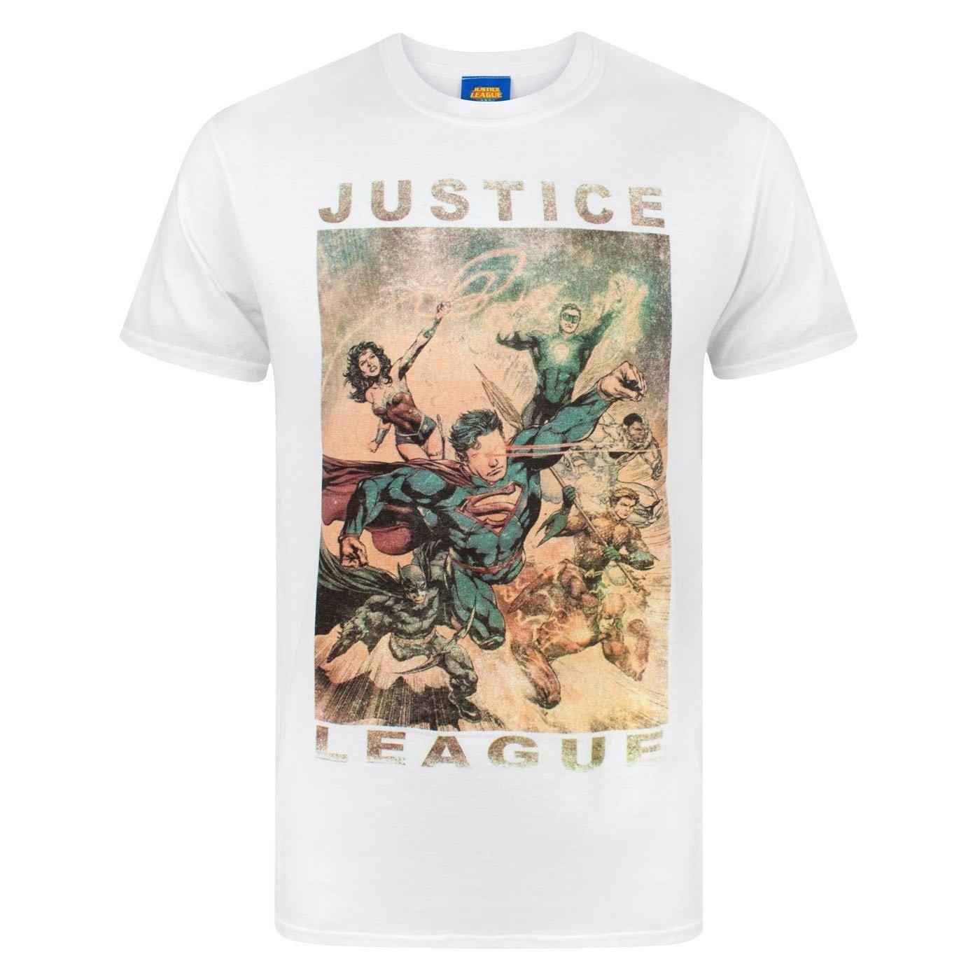 Charakters Action Tshirt Herren Weiss L von Justice League