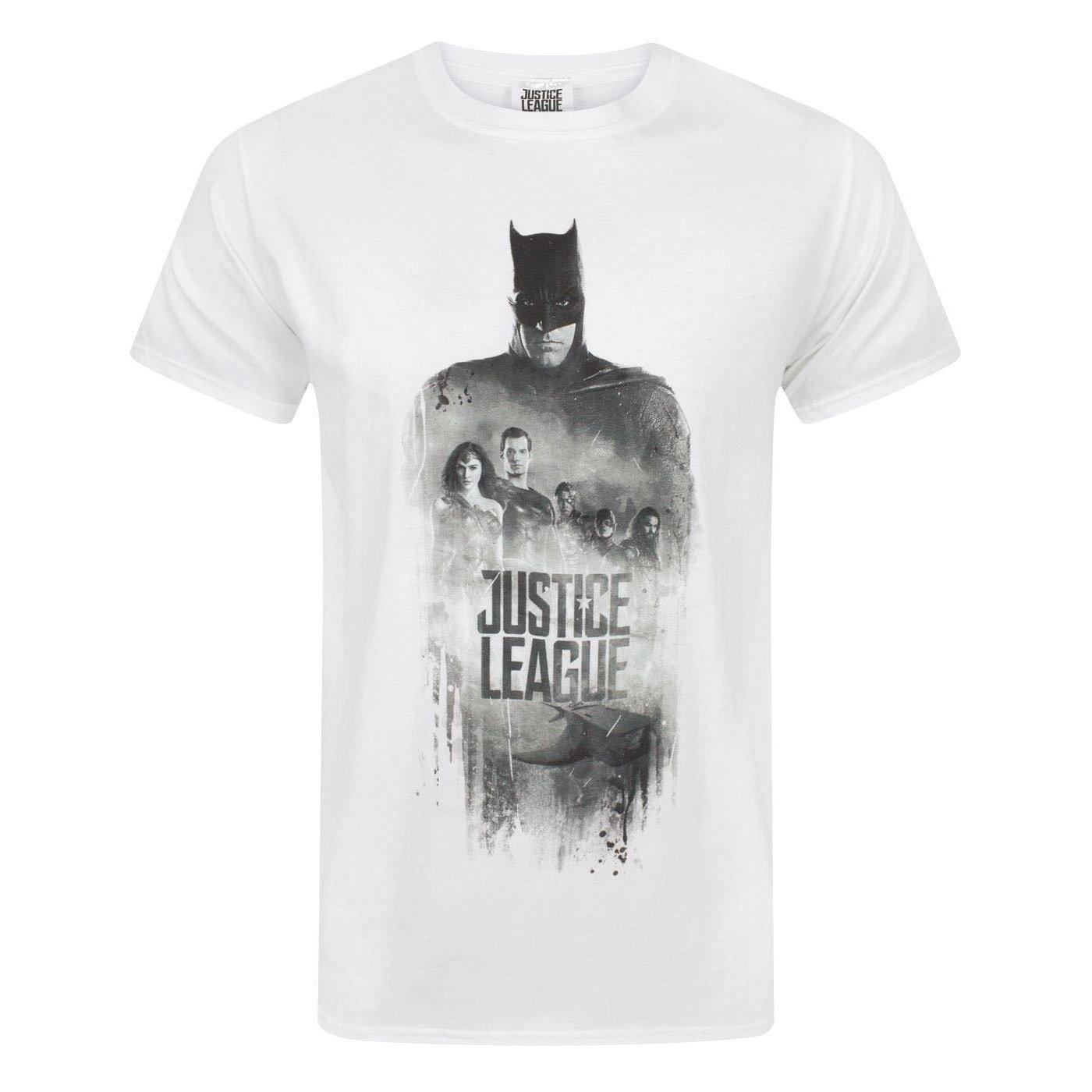 Characker Line Up Tshirt Herren Weiss XL von Justice League